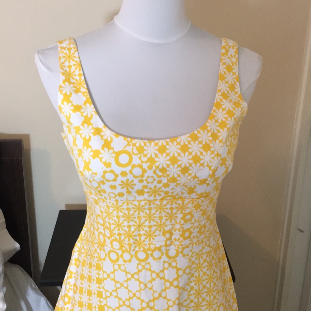 Maggy London yellow Floral flare dress - Picture 2 of 5